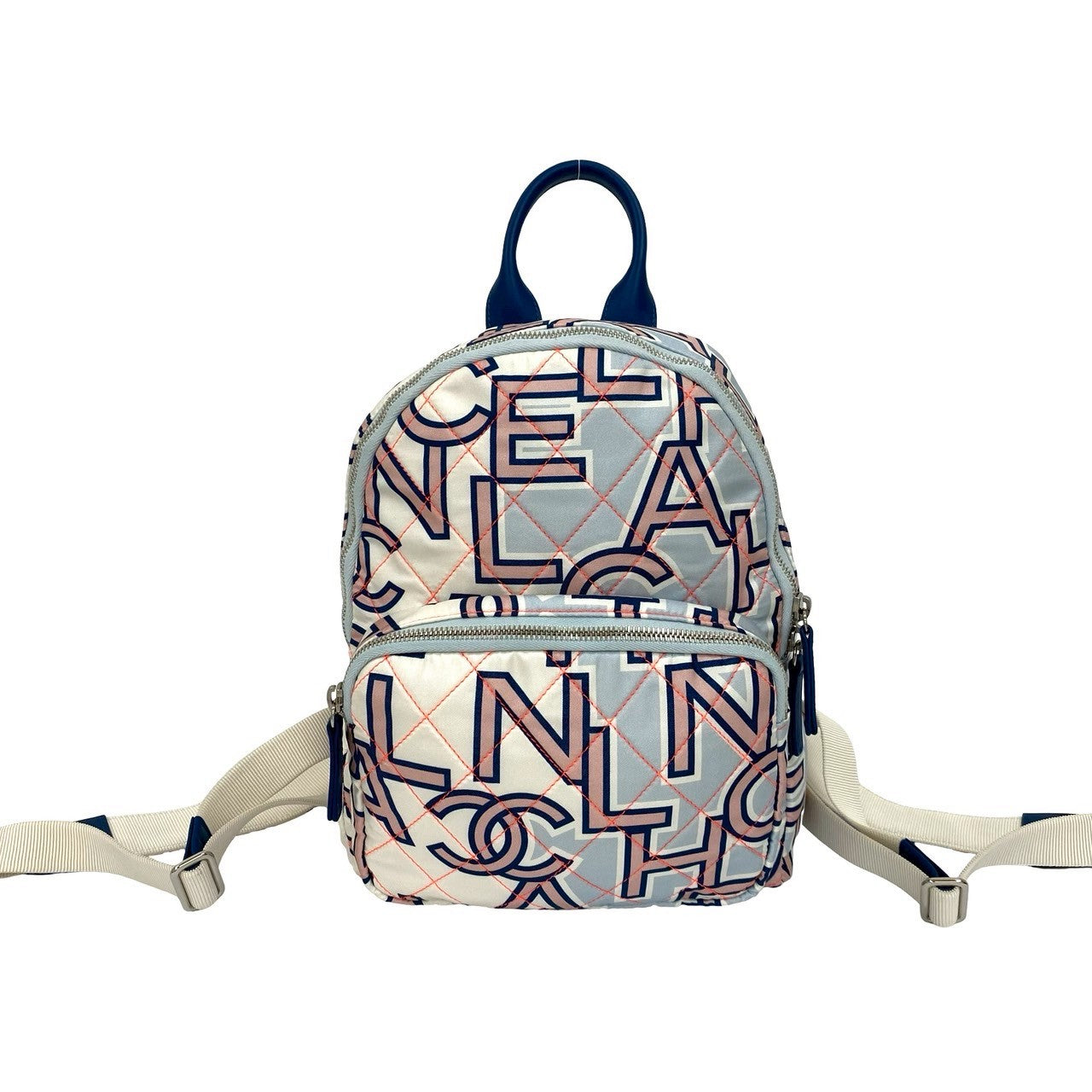 Chanel Coco Mark Logo Cotton Leather Mini Backpack