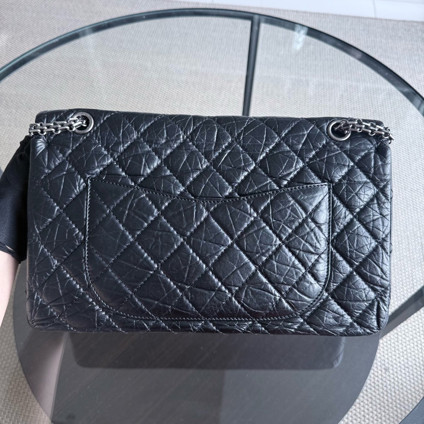 Chanel 2.55 Reissue 227 - Quilted Aged Calfskin Black Ruthenium Silver Hardware Series 13