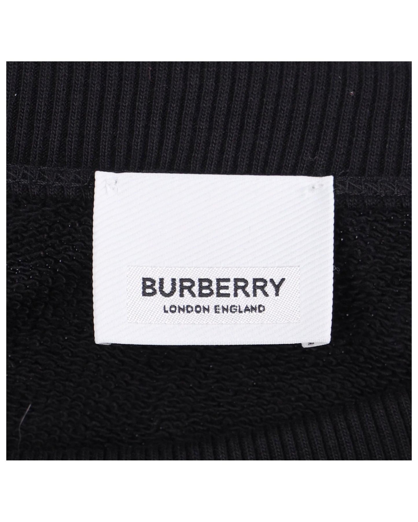 Burberry Logo Crew Neck Sweatshirt Men Black | Black Sweatshirts & Hoodies