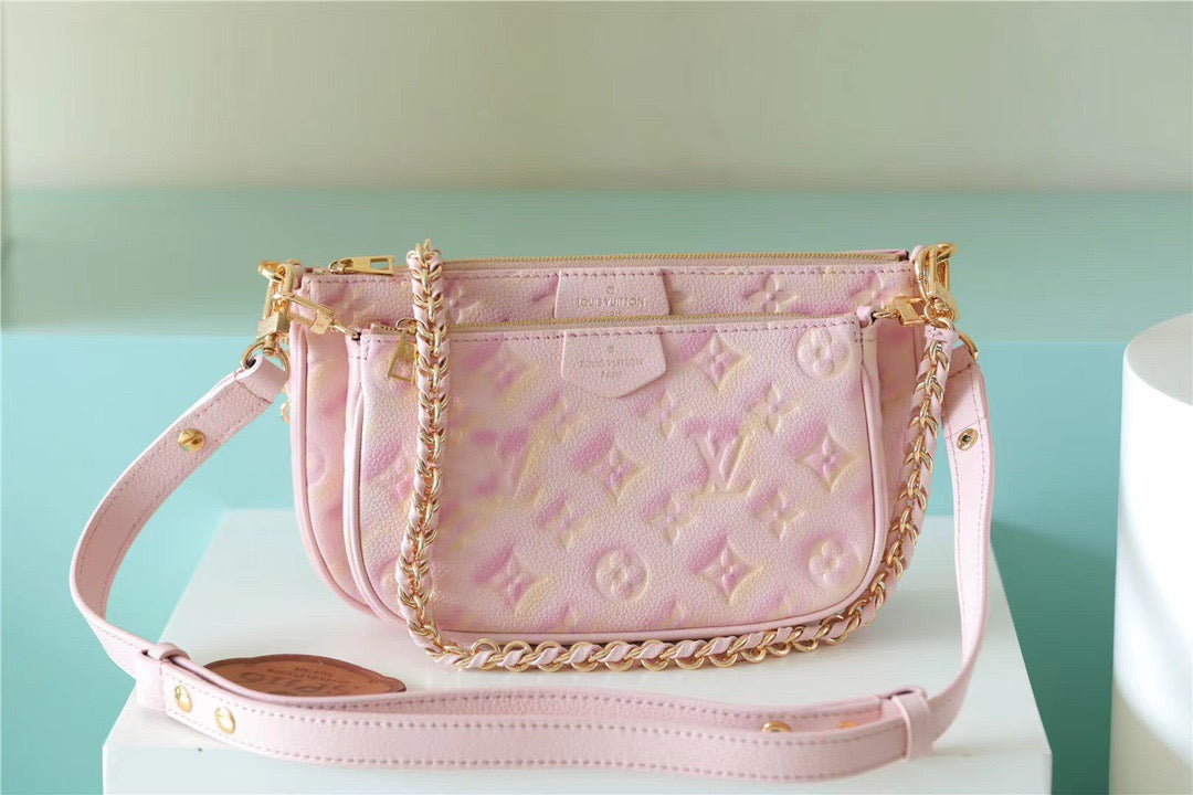 Top Quality Multi Pochette Accessoires Monogram Empreinte Pink For Women, Womens Handbags 9.4in/24cm Top Quality M46093