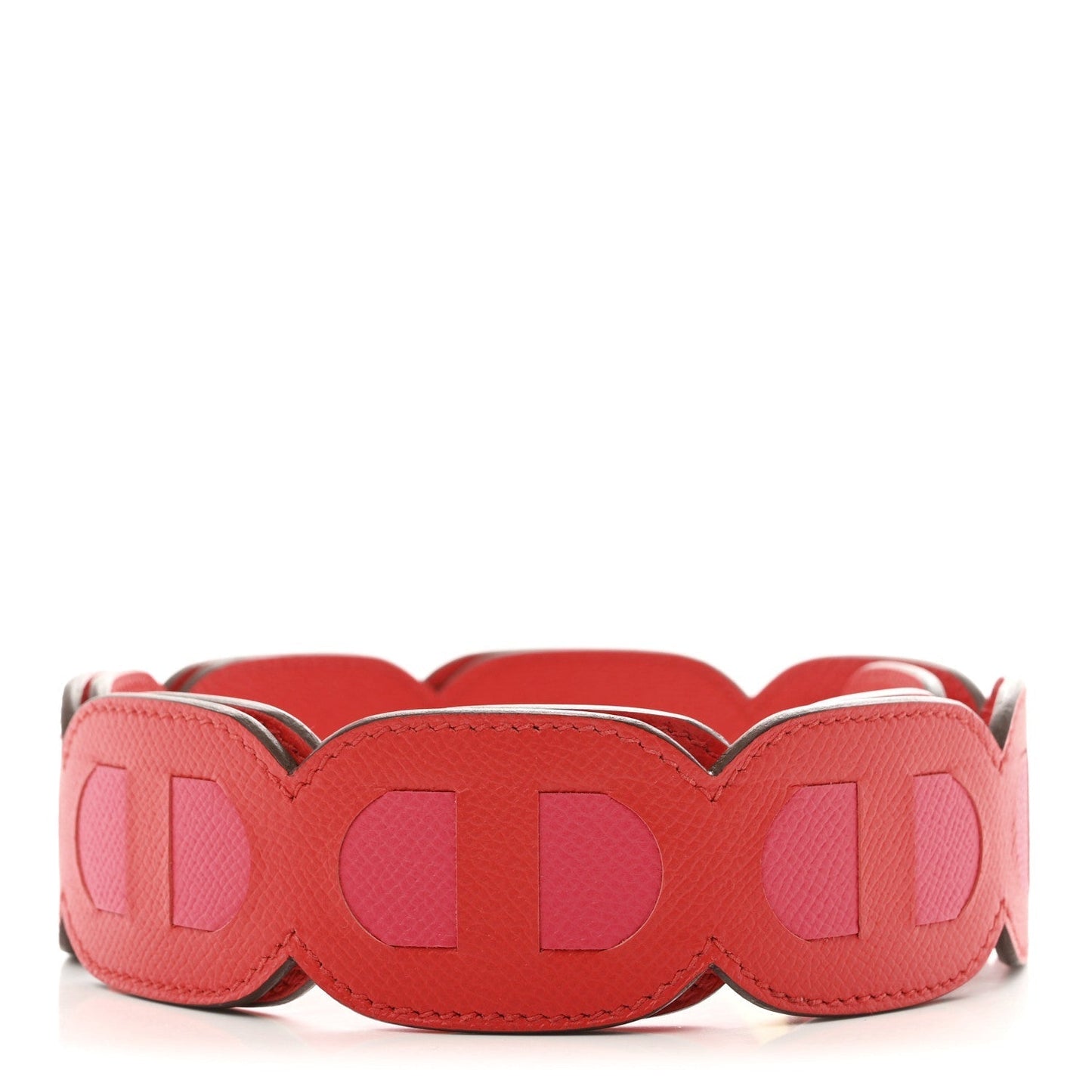 Hermes Epsom Petits Maillons Bag Strap Rouge De Coeur Rose Extreme