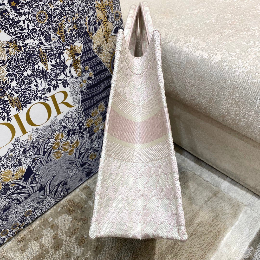 Top Quality MeTop Qualityum Book Tote Pastel Houndstooth Embroidery, Pastel, For Women Womens Handbags, Shoulder Bags, 36cm CD