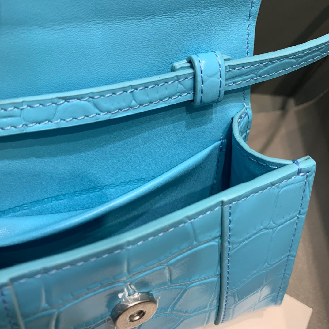 Top Quality Hourglass Mini Handbag In Blue, For Women,  Bags 4.7in/12cm