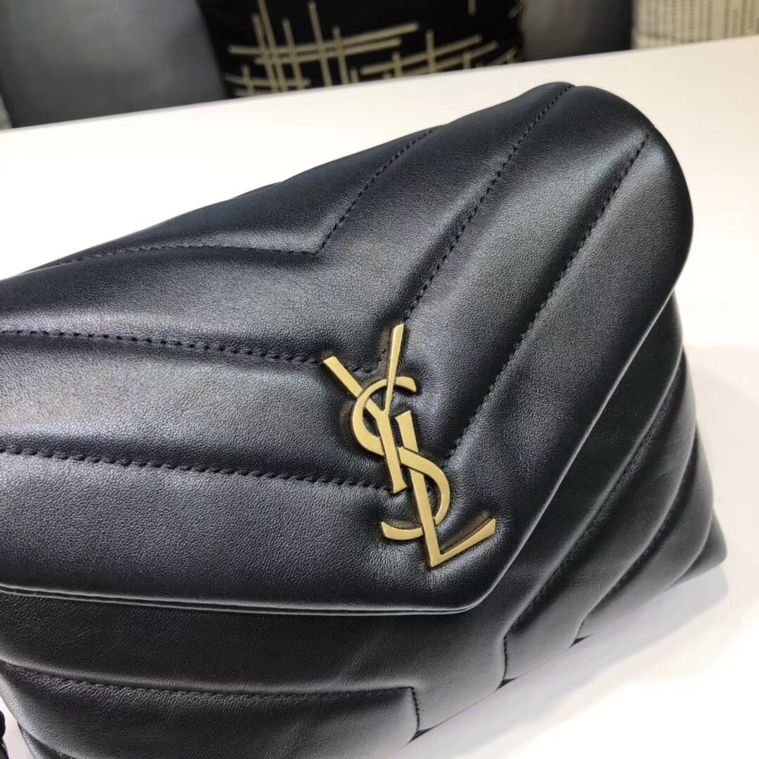 Top Quality Loulou Mini Shoulder Bag Black For Women 7in/18cm YSL