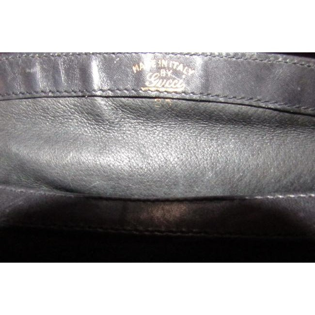 Gucci   Shoulder Black Suede And Leather With Gold Chain Accents Hobo Bag
