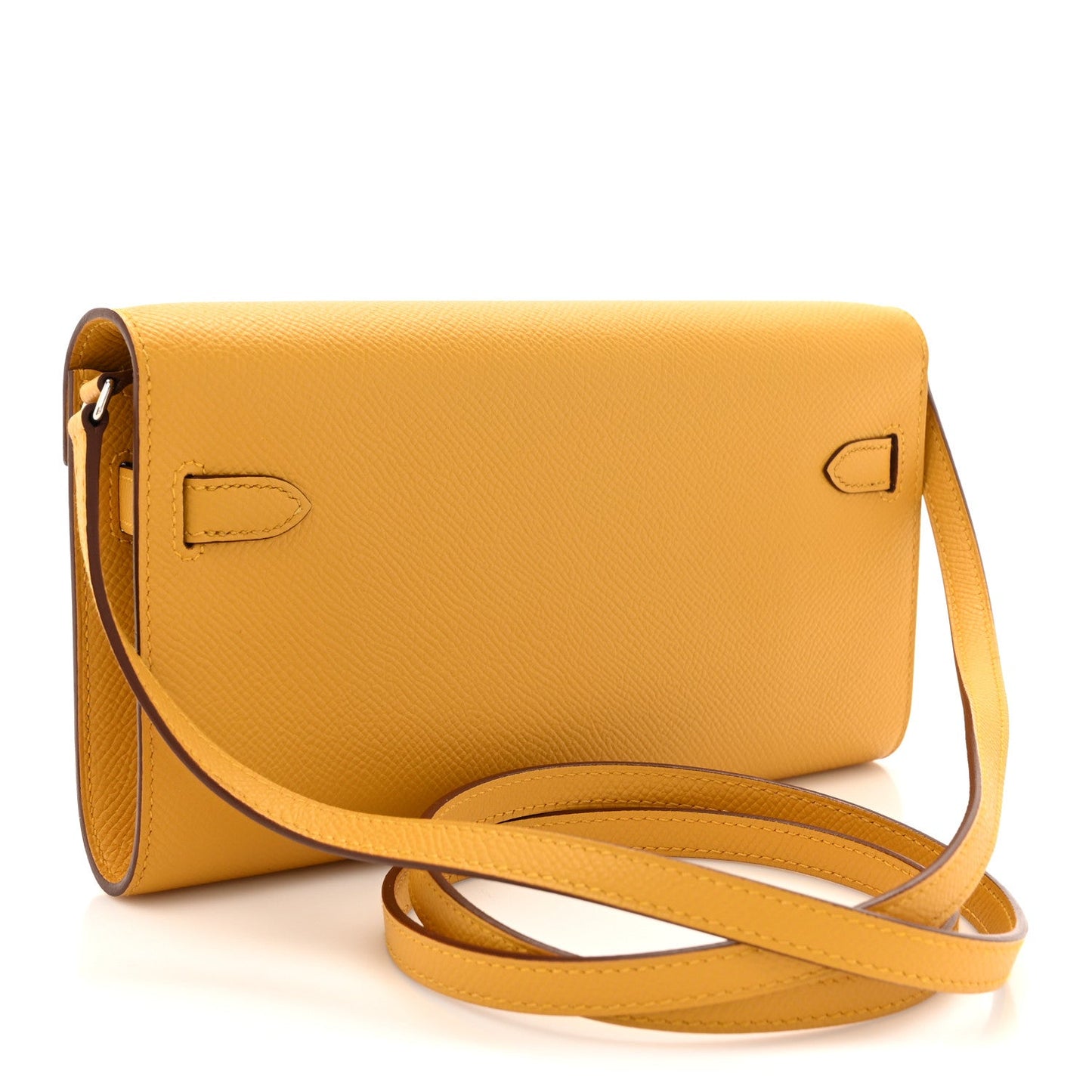 Hermes Epsom Kelly Wallet To Go Jaune Ambre