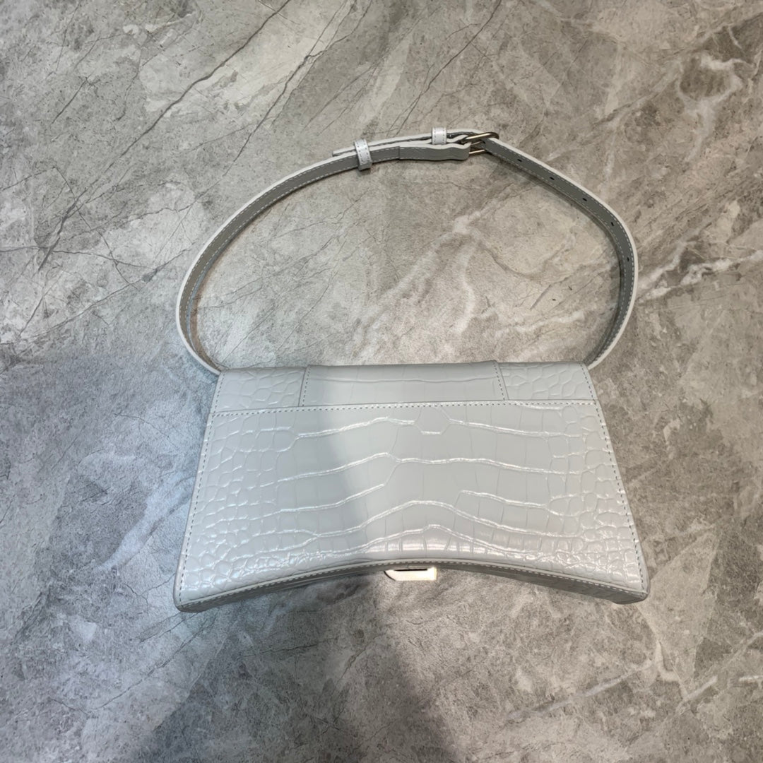 Top Quality Hourglass Handbag In White, For Women,  Bags 9.8in/25cm