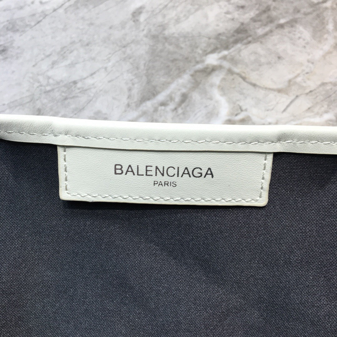 Top Quality Navy Small Cabas Tote Bag In White, For Women,  Bags 18.5in/47cm