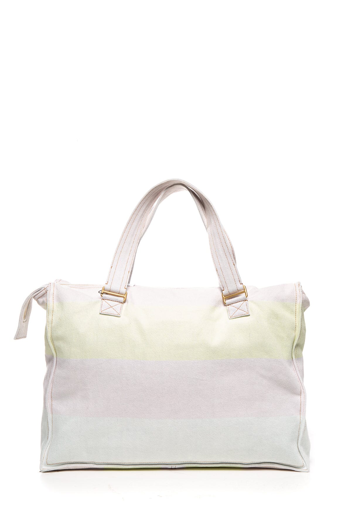 Chanel S/S 2024 Yellow and Pink Stripe Canvas Tote