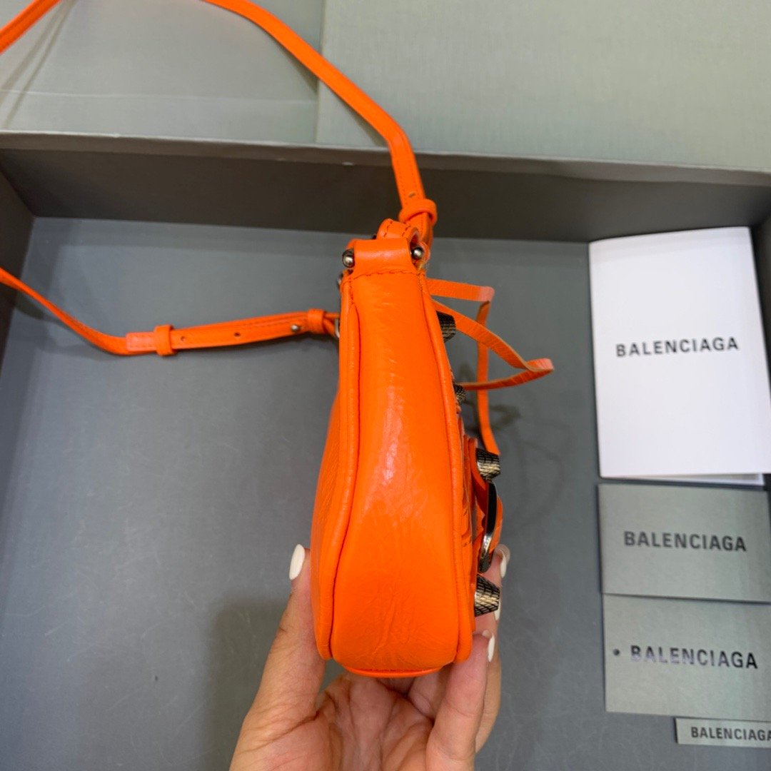 Top Quality Le Cagole Mini Bag With Chain In Orange, For Women,  Bags 8.2in/21cm