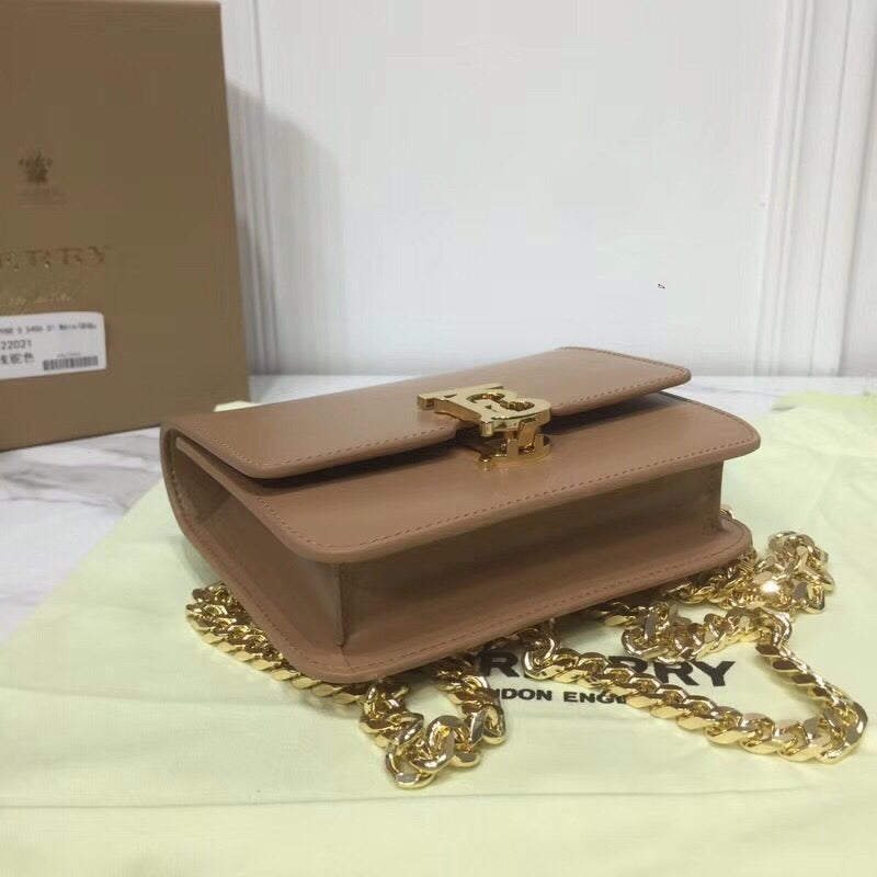 Top Quality Tb Chain Belt Bag Light Brown For Women, Bags 6.6in/17cm