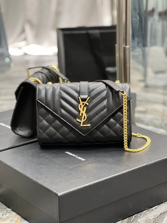 YSSL Small Bag Black In Mix Matelasse For Women 8in/21cm YSL 600195BOW911000
