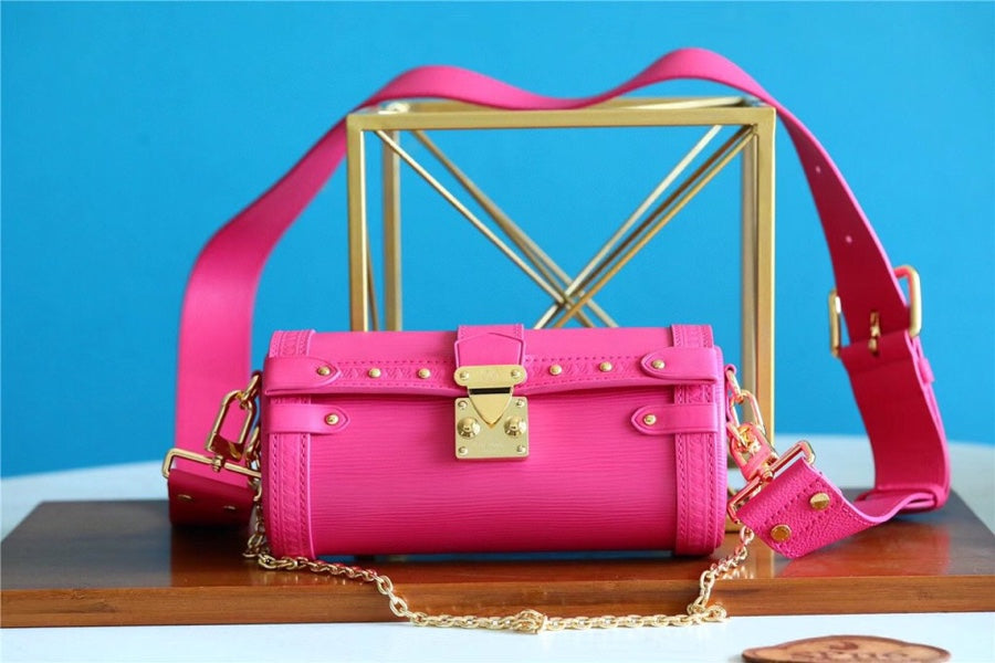 Top Quality Papillon Trunk Epi Pink For Women, Womens Bags, Shoulder And Crossbody Bags 7.5in/19cm Top Quality