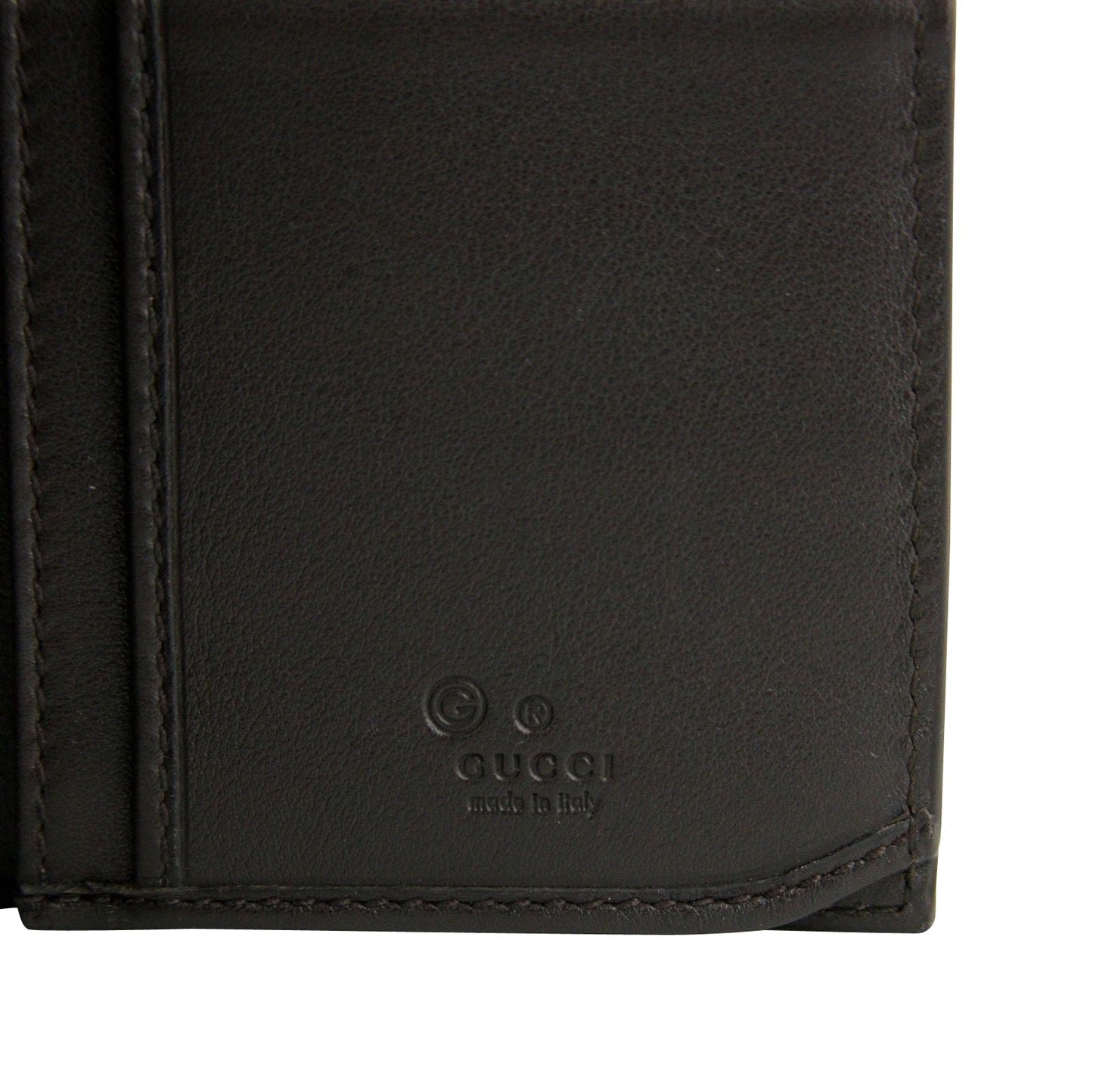 Gucci Microguccissima Brown Leather Wallet With ID window 449245 2044
