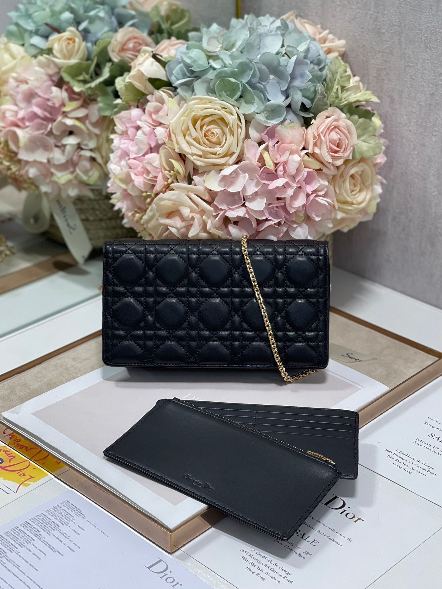 Top Quality Lady Pouch Black, For Women, Womens Handbags 8.5in/21.5cm CD S0204SLOI_M989
