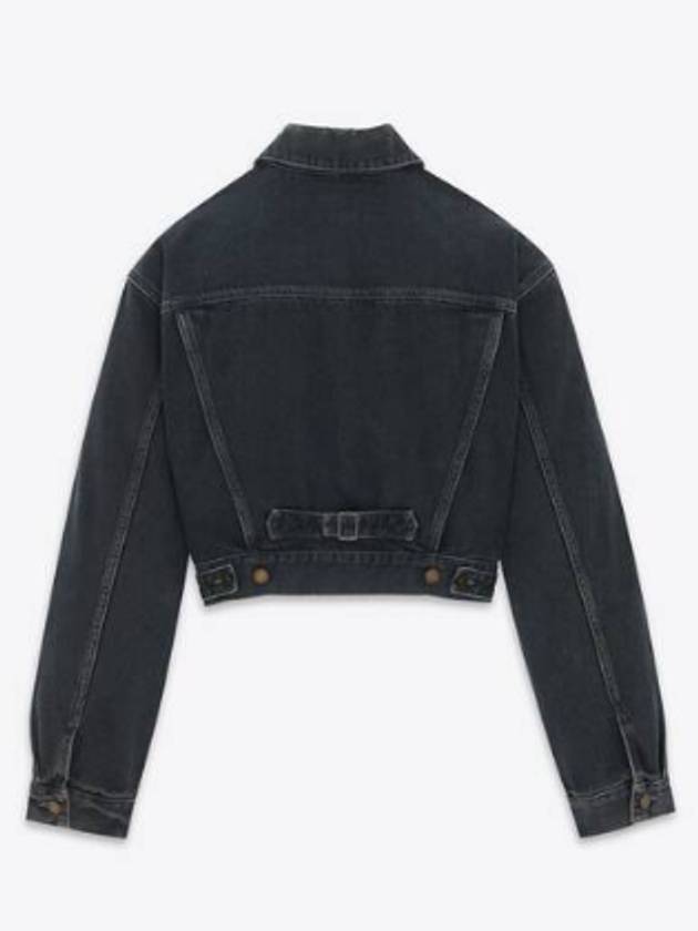 Luxury Saint Laurent Trending 2025 Neo 80s Denim Jacket Black