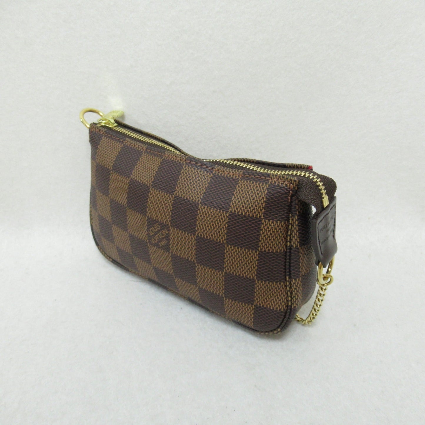 Louis Vuitton Mini Pochette Accessoires Damier Accessoires Pochette Bag PVC  Linen Damiere  Black N58009