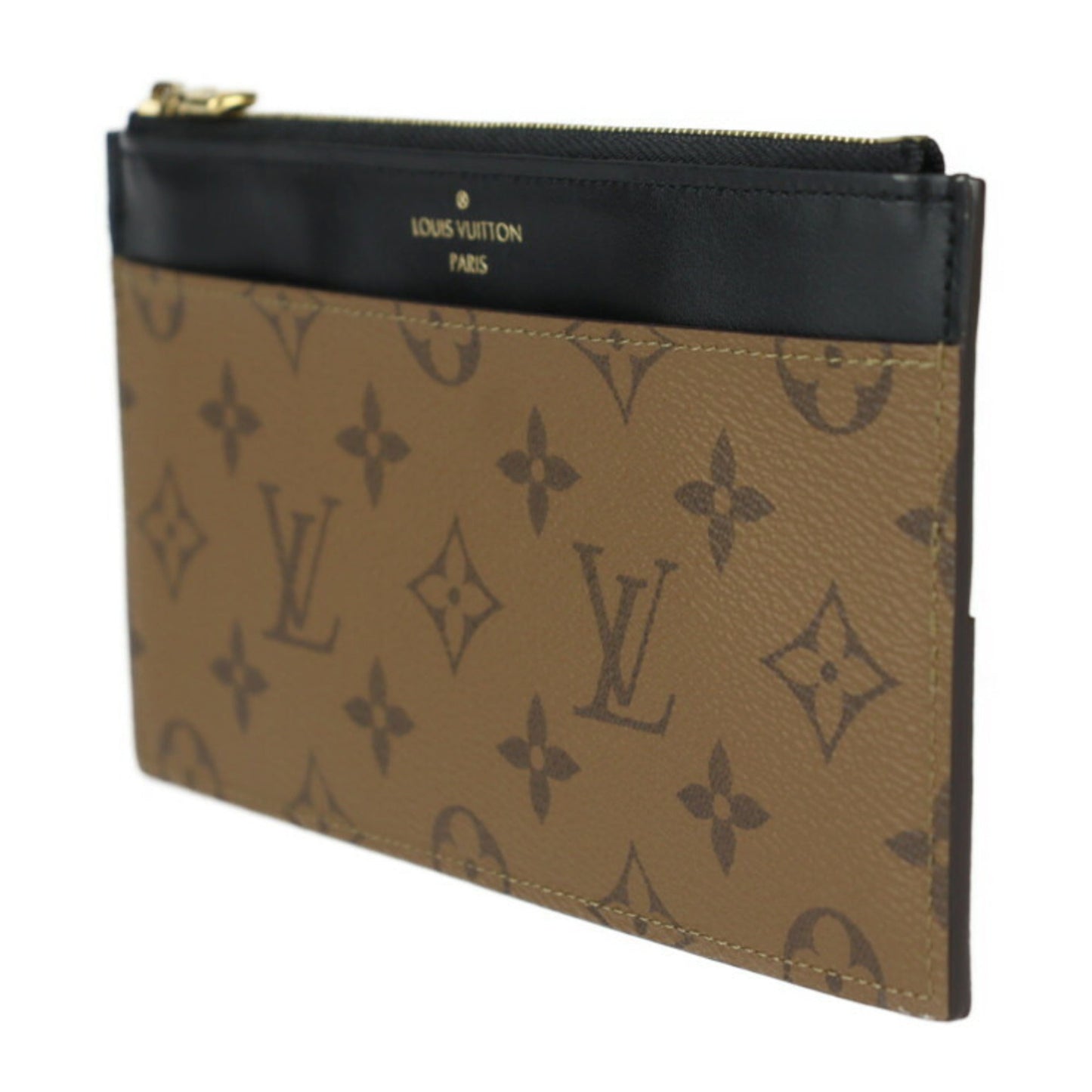 Louis Vuitton   Monogram Reverse Leather Long Wallet (Bi-Fold)