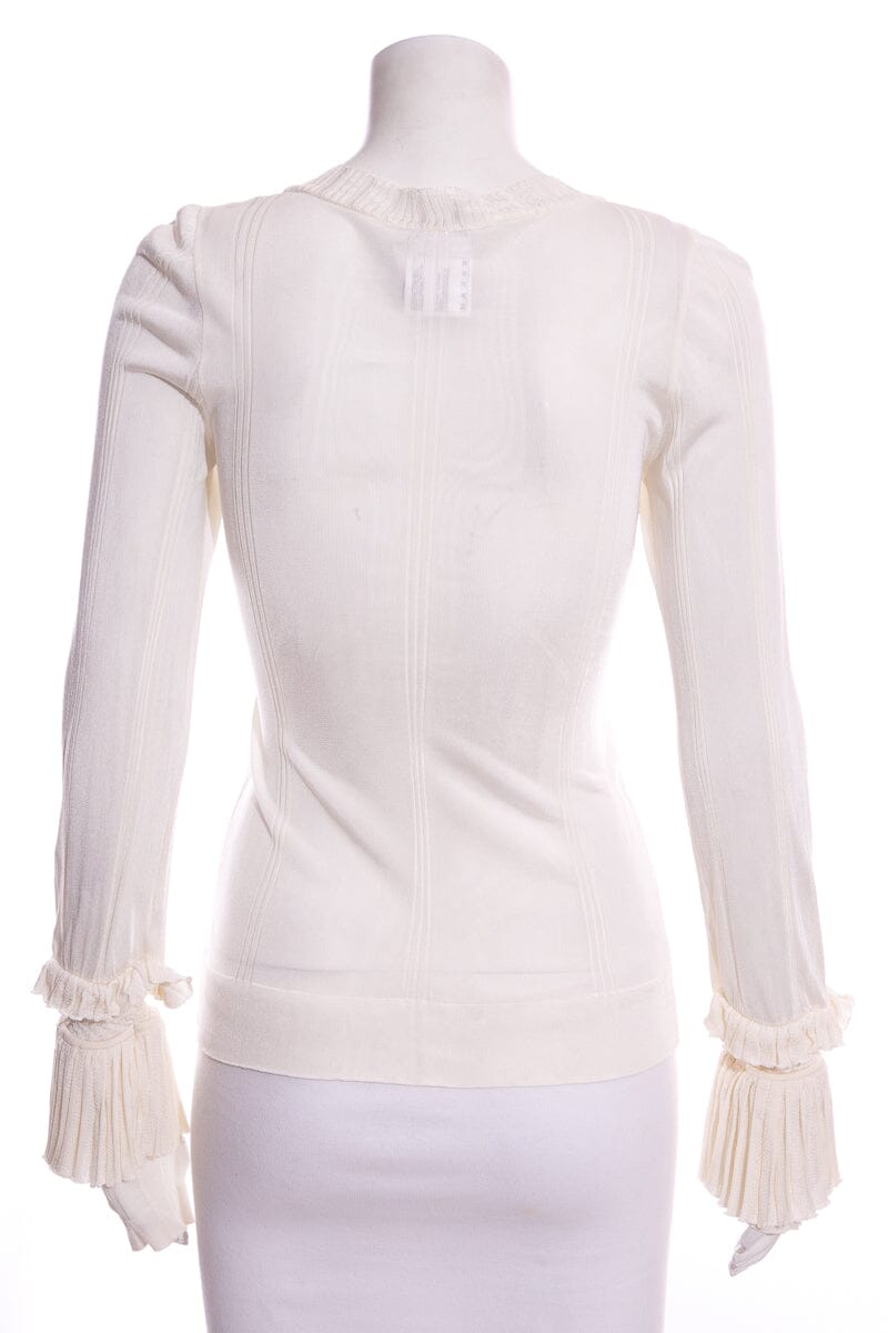 Chanel 2006 Cream Ruffle Blo  SZ 36