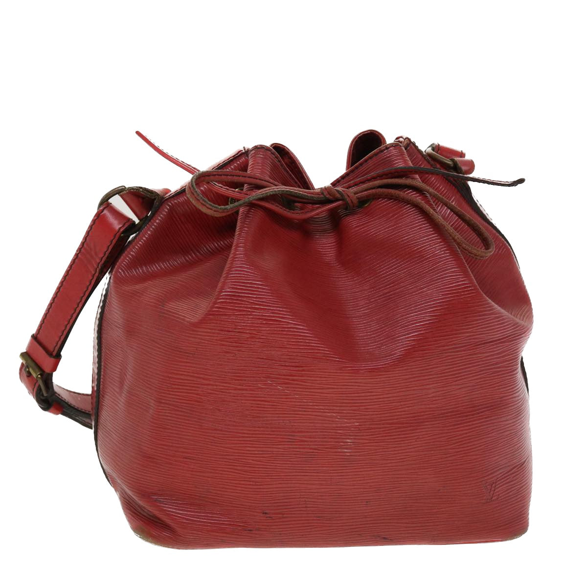 LOUIS VUITTON Epi Petit Noe Shoulder Bag Red M44107 LV  45326