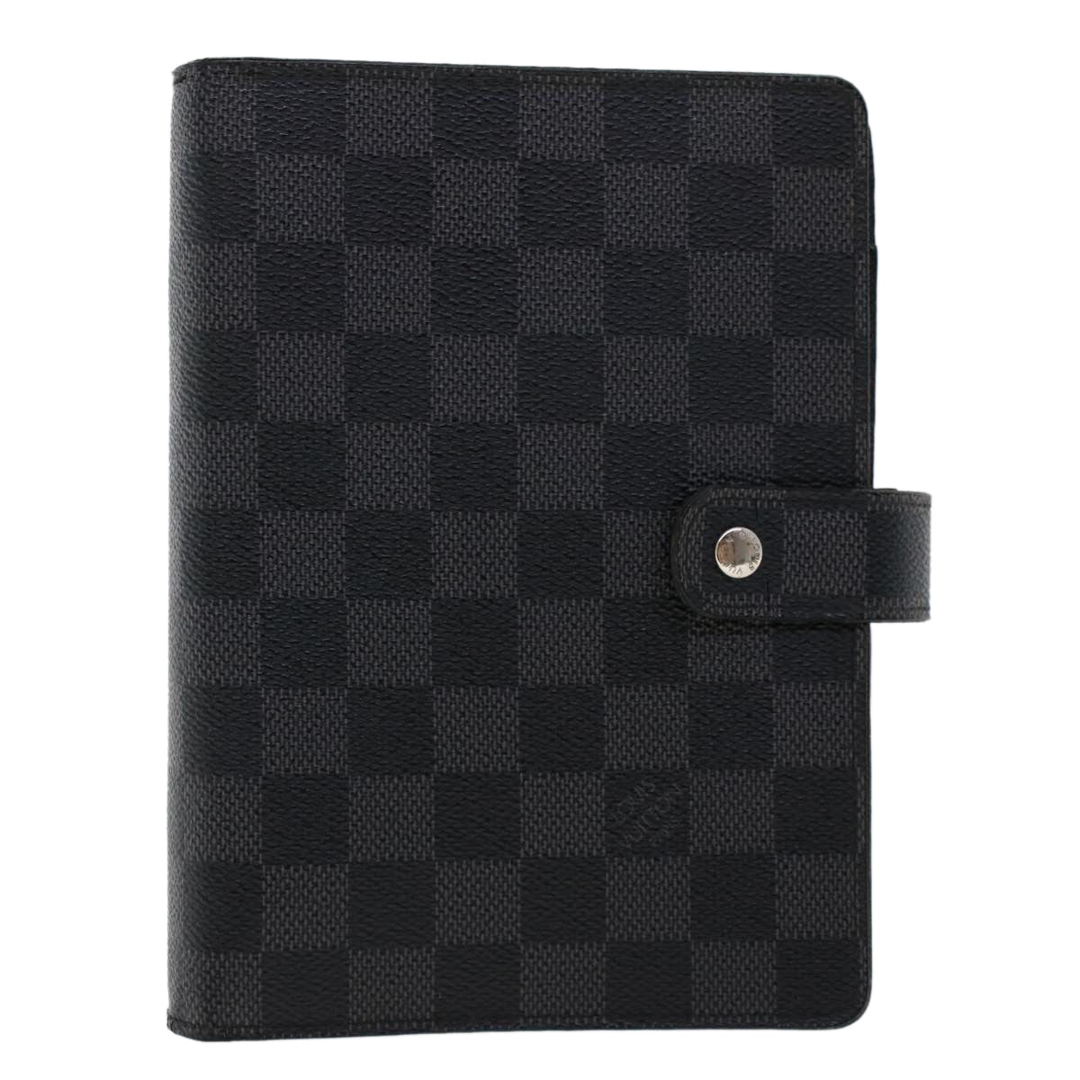 LOUIS VUITTON Damier Graphite Agenda MM Day Planner Cover R20242 LV Auth 45469