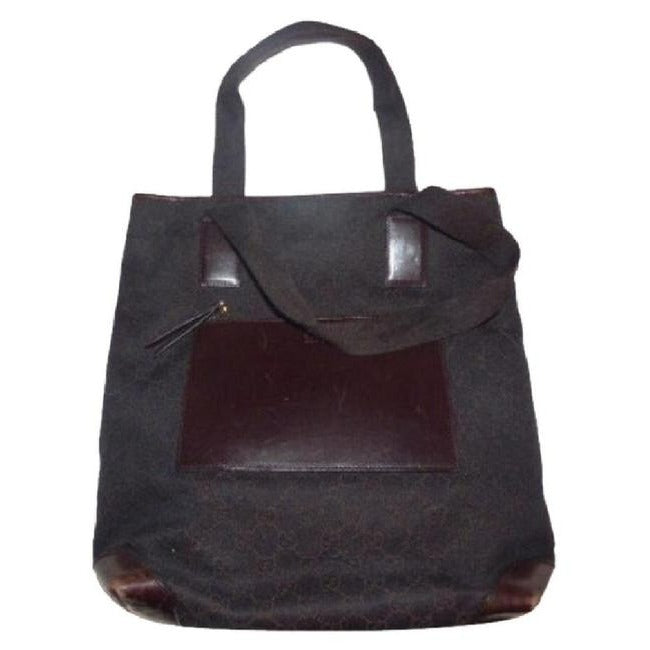 Gucci Webby   Brown Leather And Gg Leather Tote