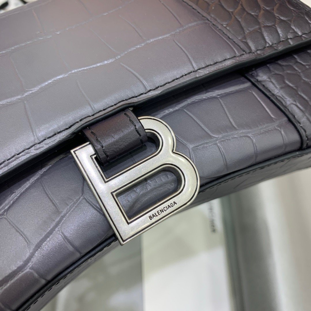 Top Quality Hourglass Small Handbag In Dark Grey, For Women,  Bags 9in/23cm 5935462107U1309