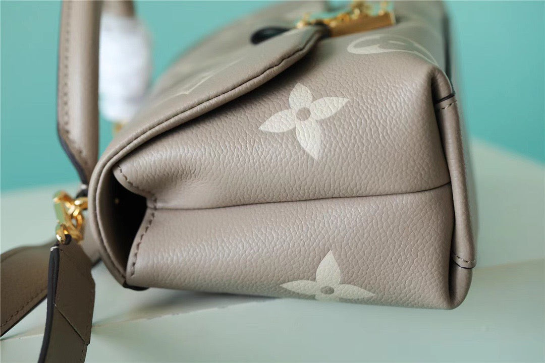 Top Quality Madeleine BB Monogram Empreinte Dove Gray/ Creme Beige For Women,  Shoulder and Crossbody Bags 9.4in/24cm Top Quality