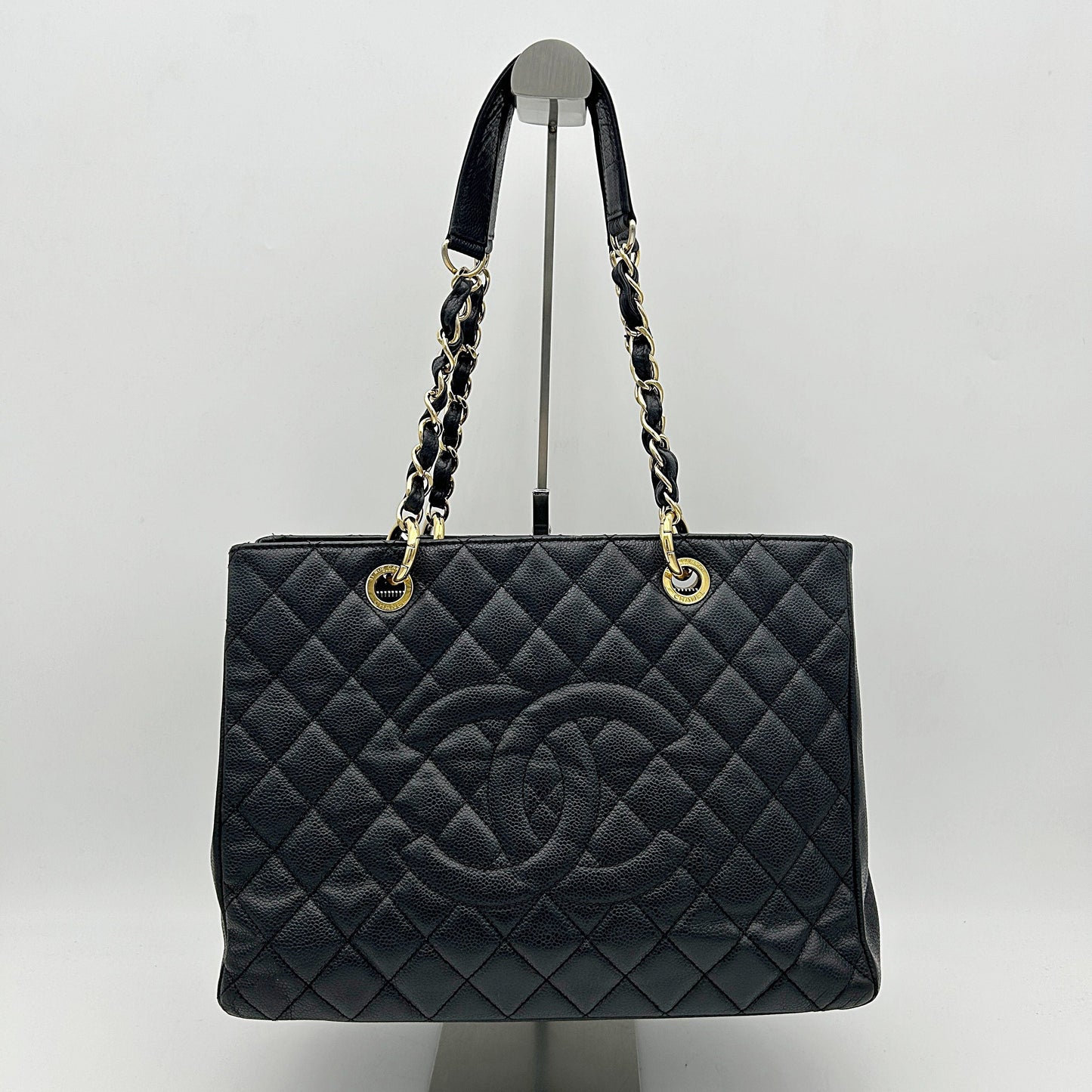 Chanel Black Quilted Caviar Leather Grand Shopper Tote LA27774
