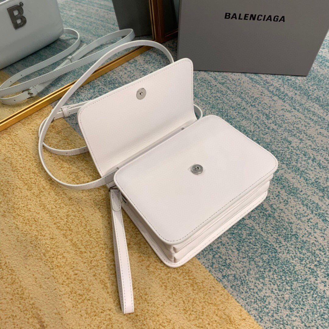 Top Quality Bolso Bandolera B In White, For Women,  Bags 7in/18cm