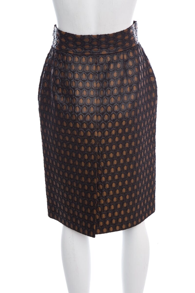 Prada Black & Brown Skirt SZ 42