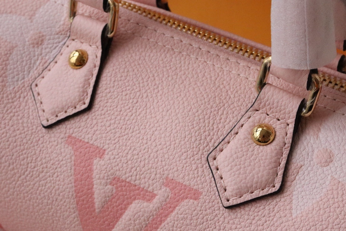 Top Quality Papillon BB Monogram Empreinte Bouton De Rose Pink For Women, Womens Handbags, Shoulder And Crossbody Bags 7.9in/20cm Top Quality M45707