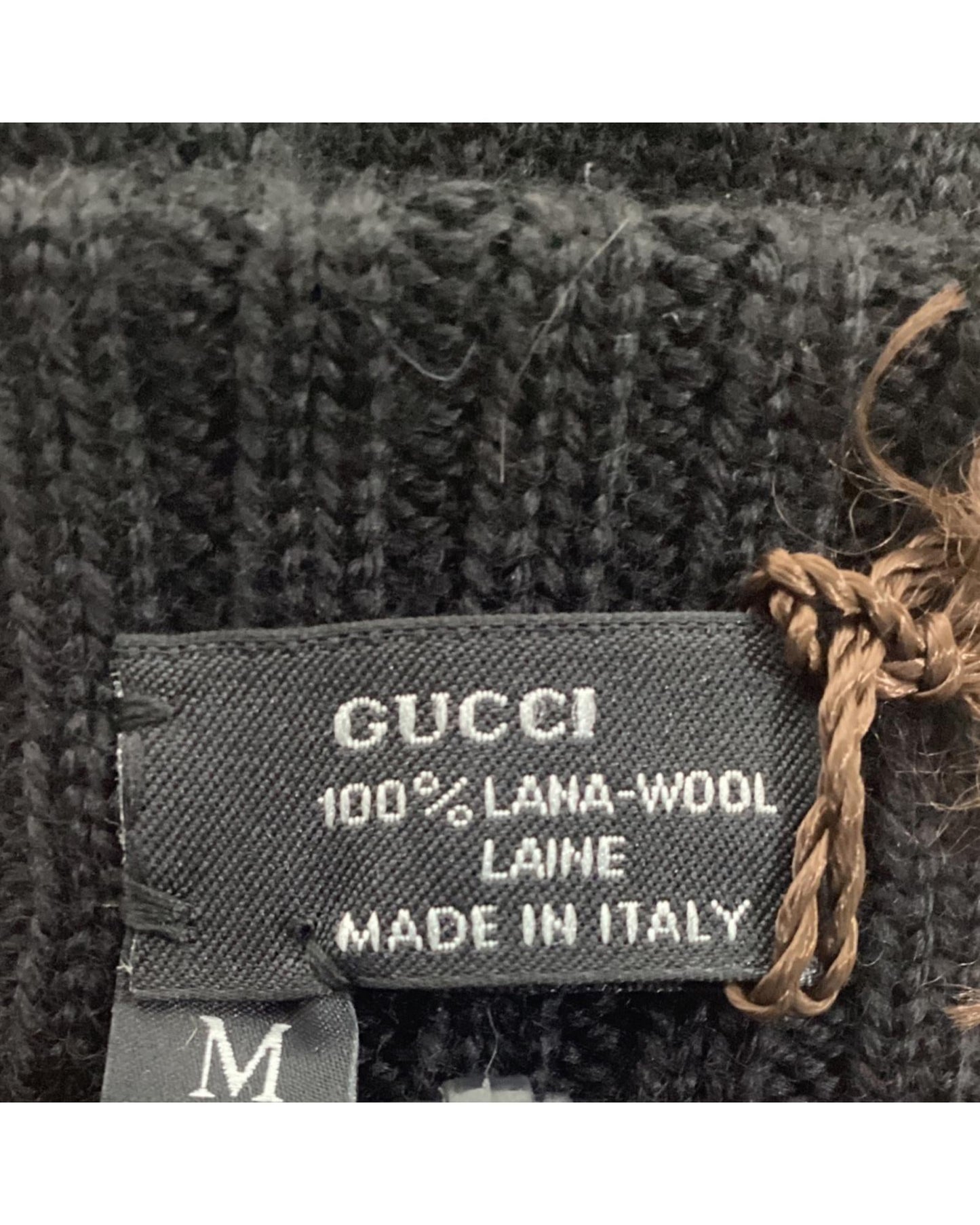 Gucci Web Stripe Knit Gloves Men Black Gloves & Mittins