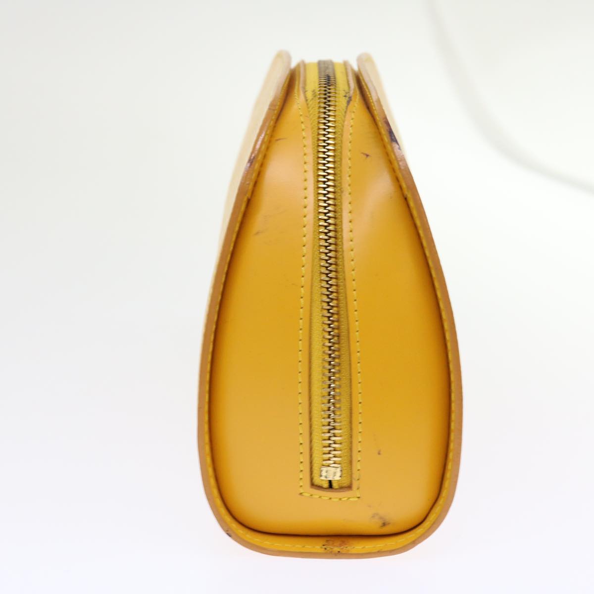 LOUIS VUITTON Epi Dauphine GM Pouch Yellow LV Auth 46249