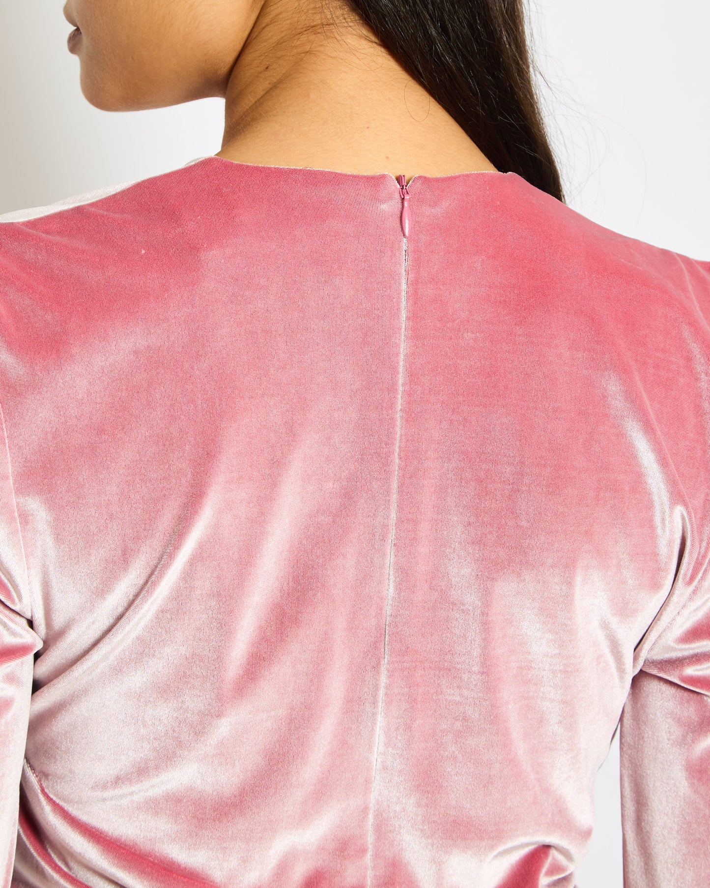 Alexandre Vauthier Pink Velour Asymmetric Mini Dress Size FR 42 (UK 14)