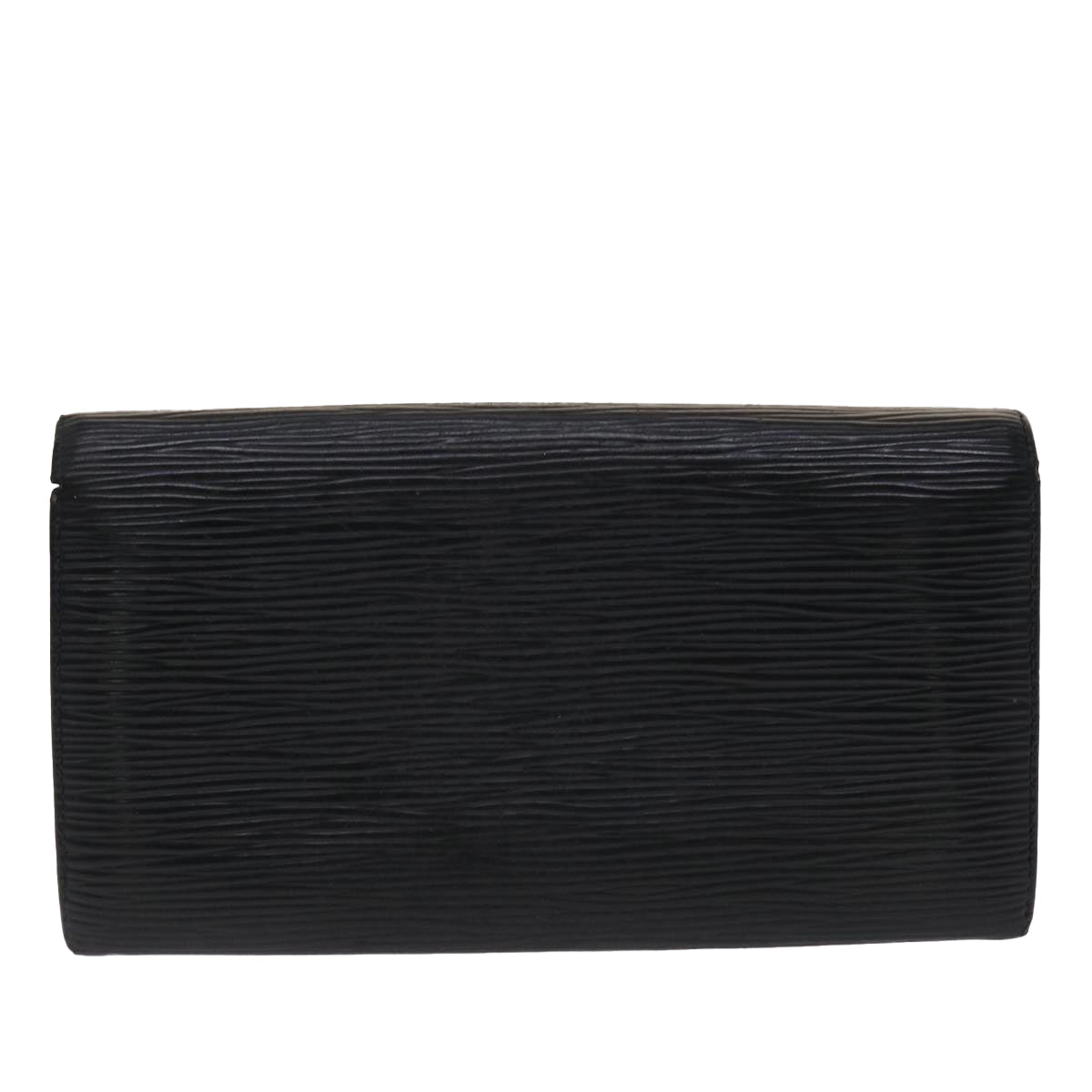 LOUIS VUITTON Epi Portefeuille Sarah Long Wallet Black M63742 LV Auth 46534