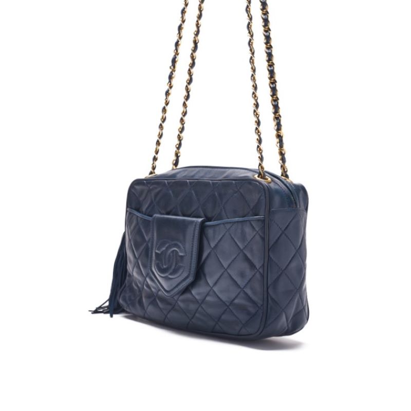 Chanel Coco Chain Shoulder  Fringes  Navy  Shoulder Bag Mini Shoulder Bag  Bag Hybrid ? Ship? Navy Mountain Bookstore Online