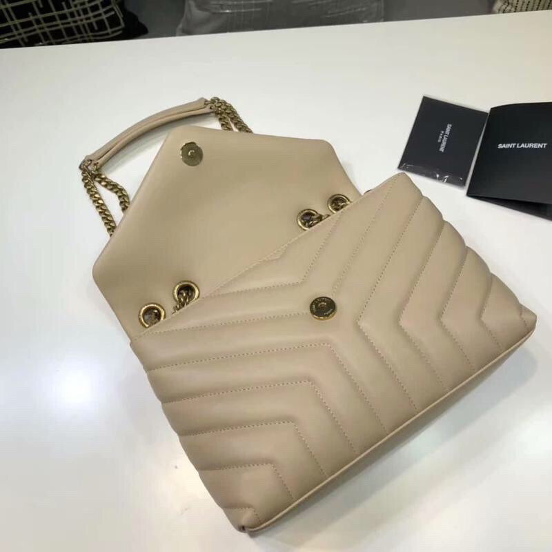 Top Quality Loulou Small Chain Bag In Matelassé "Y" Beige For Women 9.8in/23cm YSL 494699DV7272721