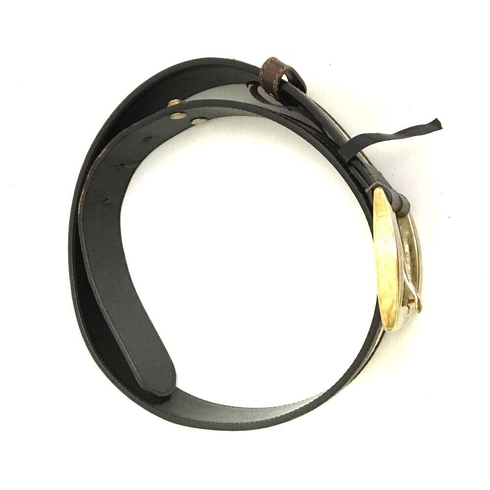 brown Guccissima leather belt with a gold G buckle