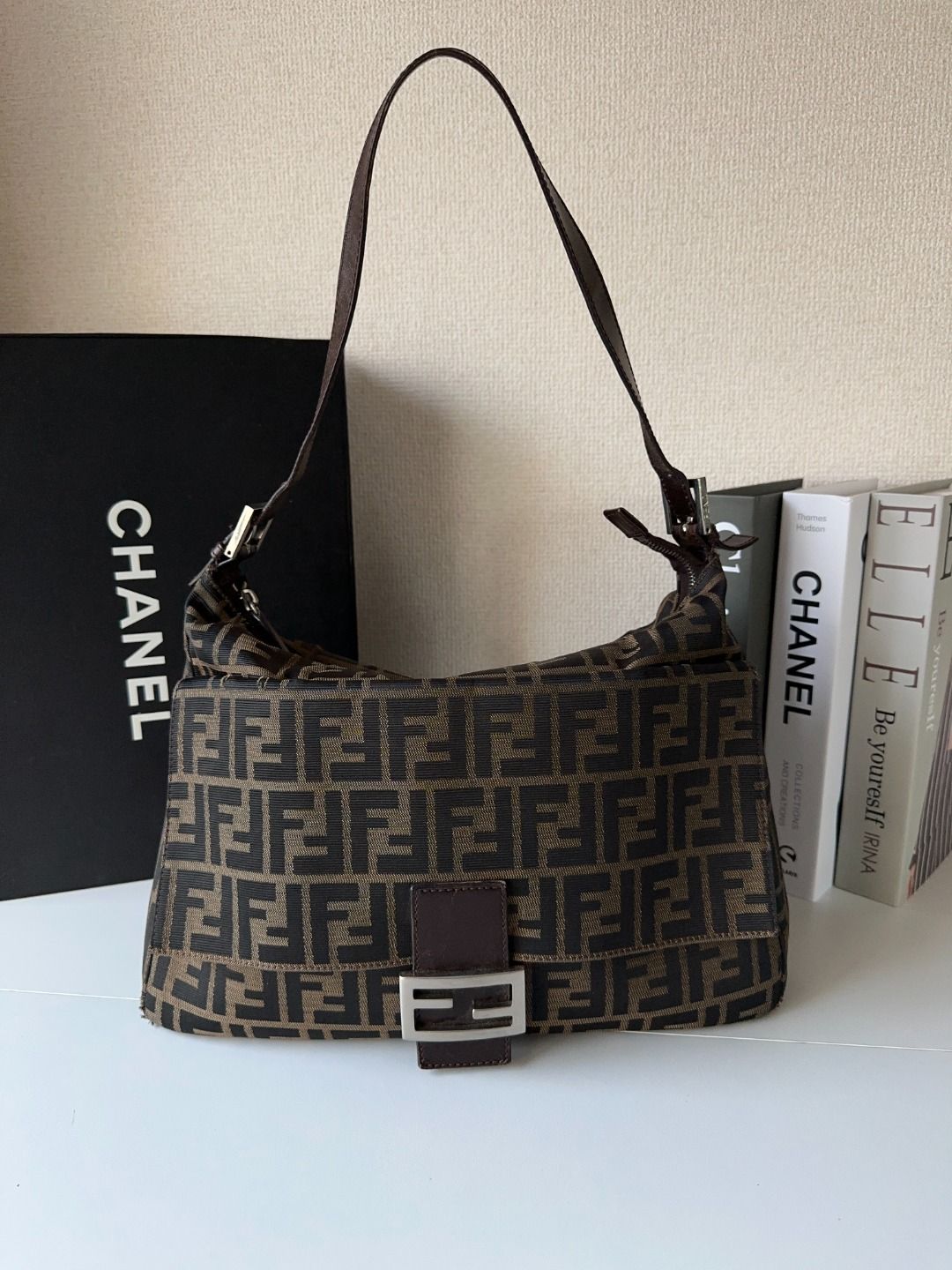 Fendi Zucca FF Baguette - Neutrals Shoulder Bags, Handbags MR14072025X578