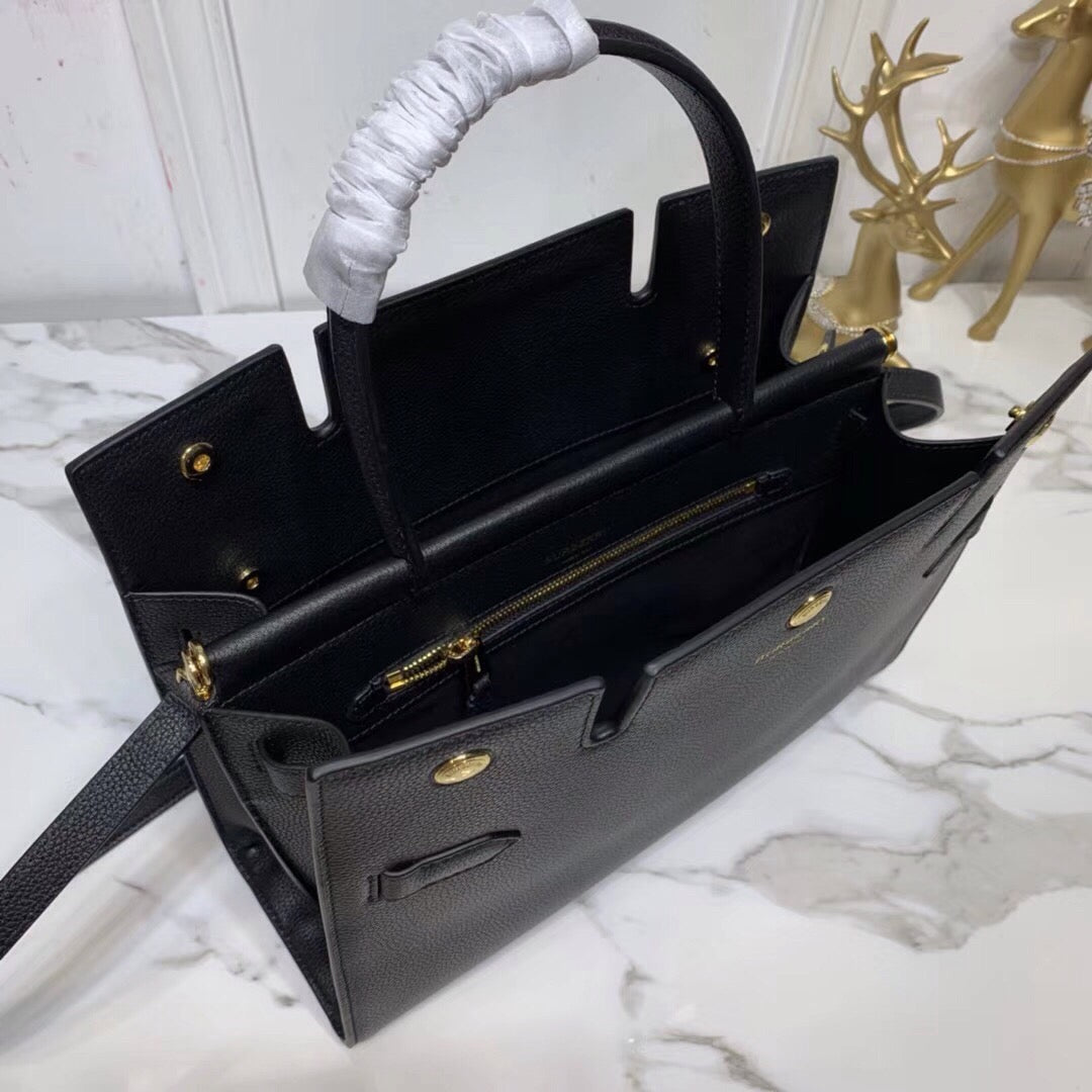 Top Quality Small Title Bag With Pocket Detail Black For Women, Bags 11.8in/30cm