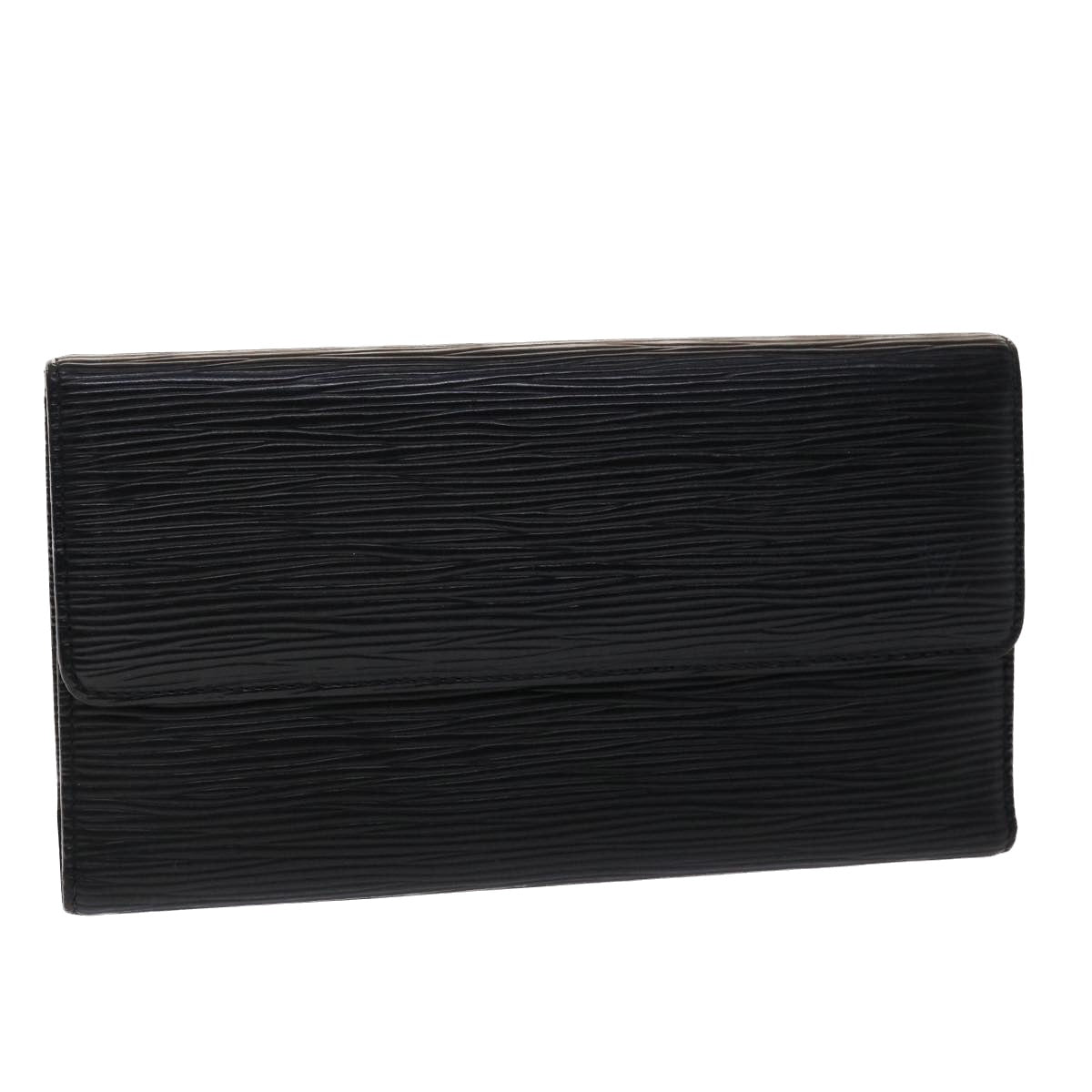 LOUIS VUITTON Epi Portefeuille International Long Wallet Black M63722 LV 47506