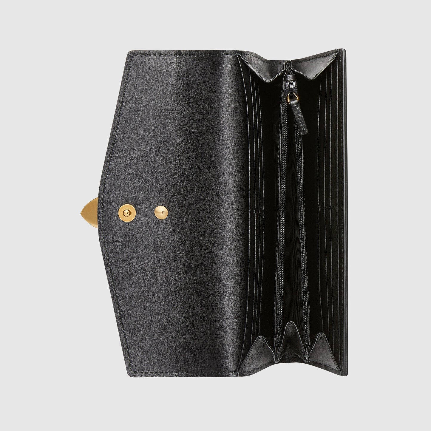 Gucci Sylvie Leather Continental Wallet Black
