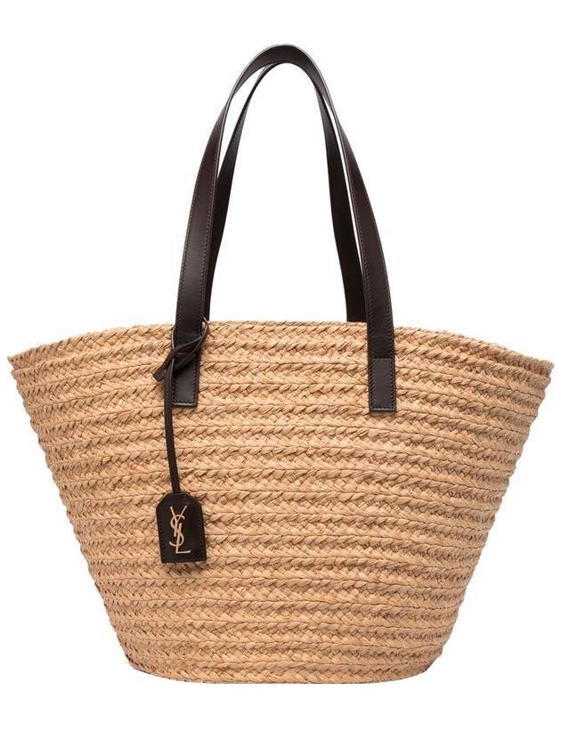 Luxury Saint Laurent Trending 2025 Raffia Panier Basket Tote Bag Beige