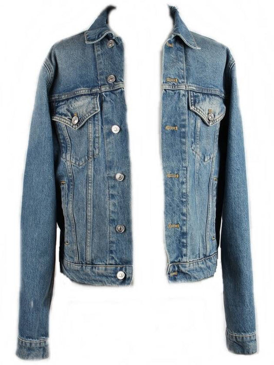 Luxury Balenciaga Trending 2025 Wave logo denim jacket 46