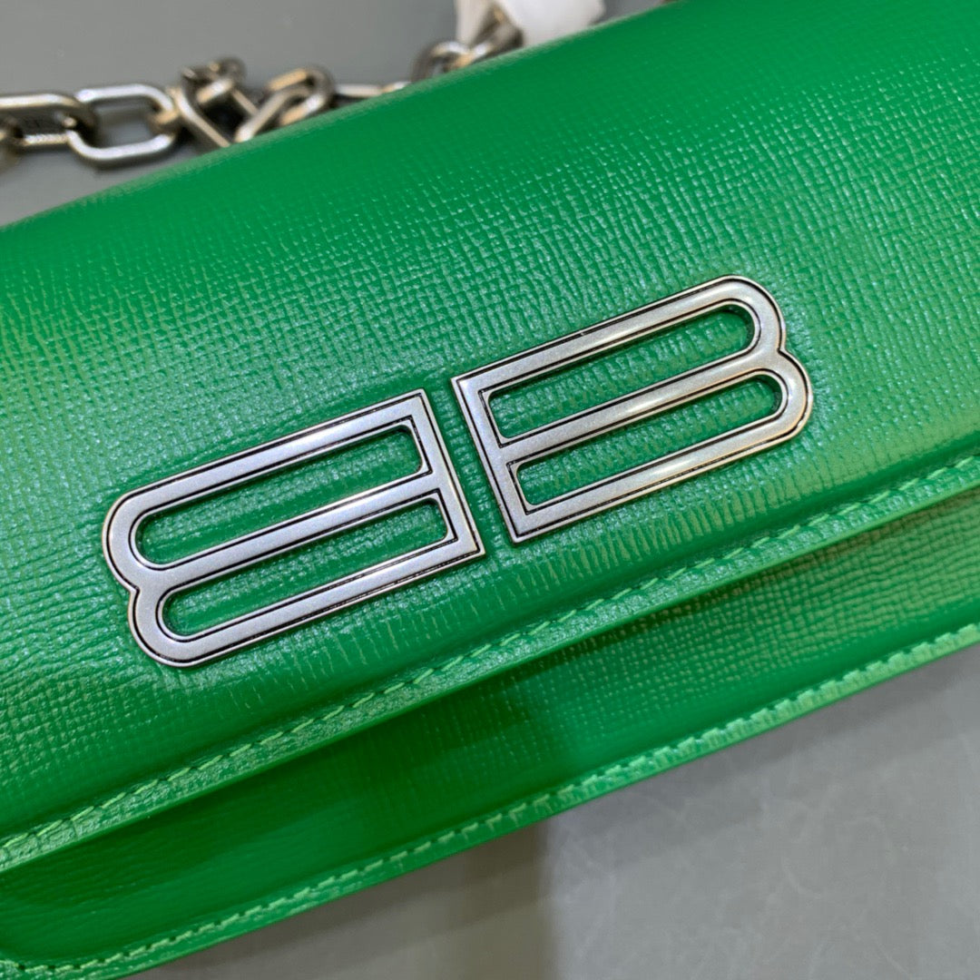 Top Quality Gossip Small On Chain Shoulder Bag Green, For Women,  Bags 7.4in/19cm