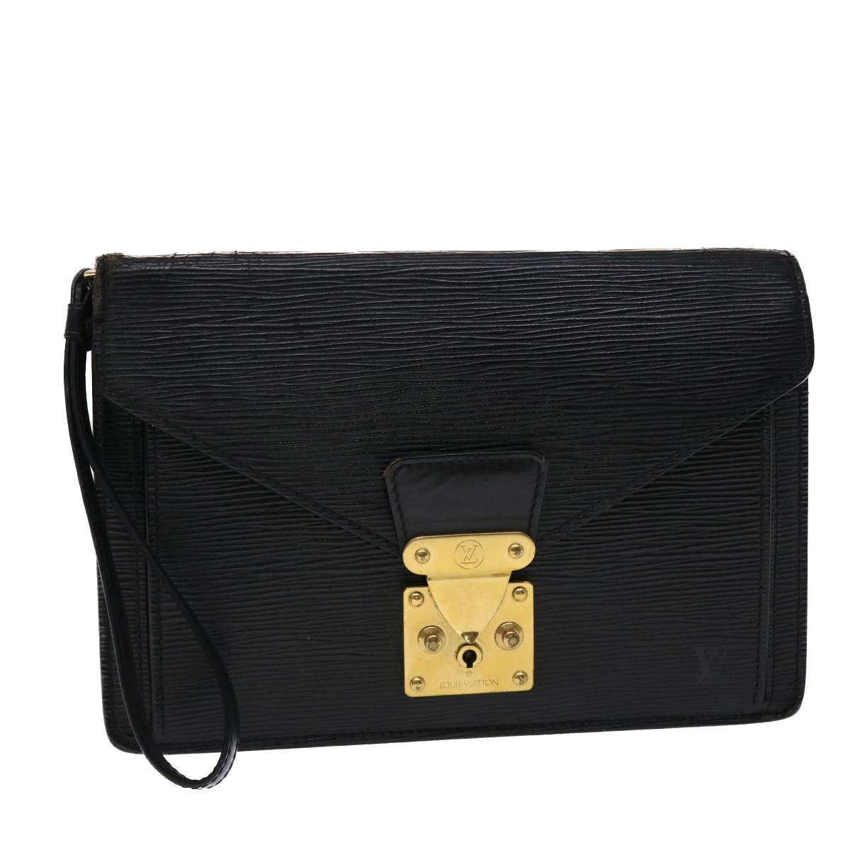 LOUIS VUITTON Epi Serie Dragonne Hand Bag Black M52612 LV  47949