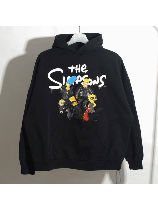 Luxury Balenciaga Trending 2025 The Simpsons Printed Hoodie Black