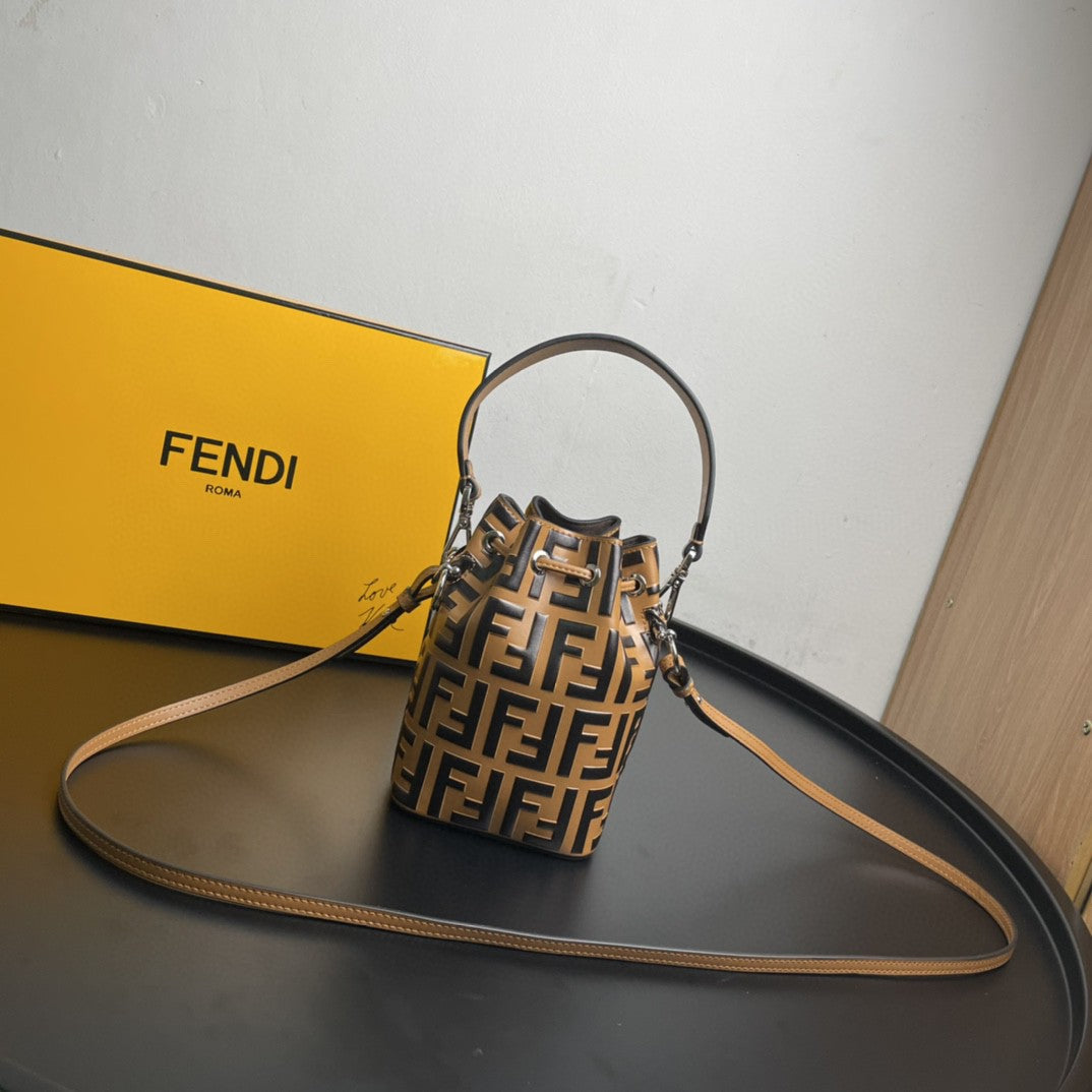 Top QualityTop Quality Mon Tresor Light Brown Mini Bag For Woman 18cm/7in
