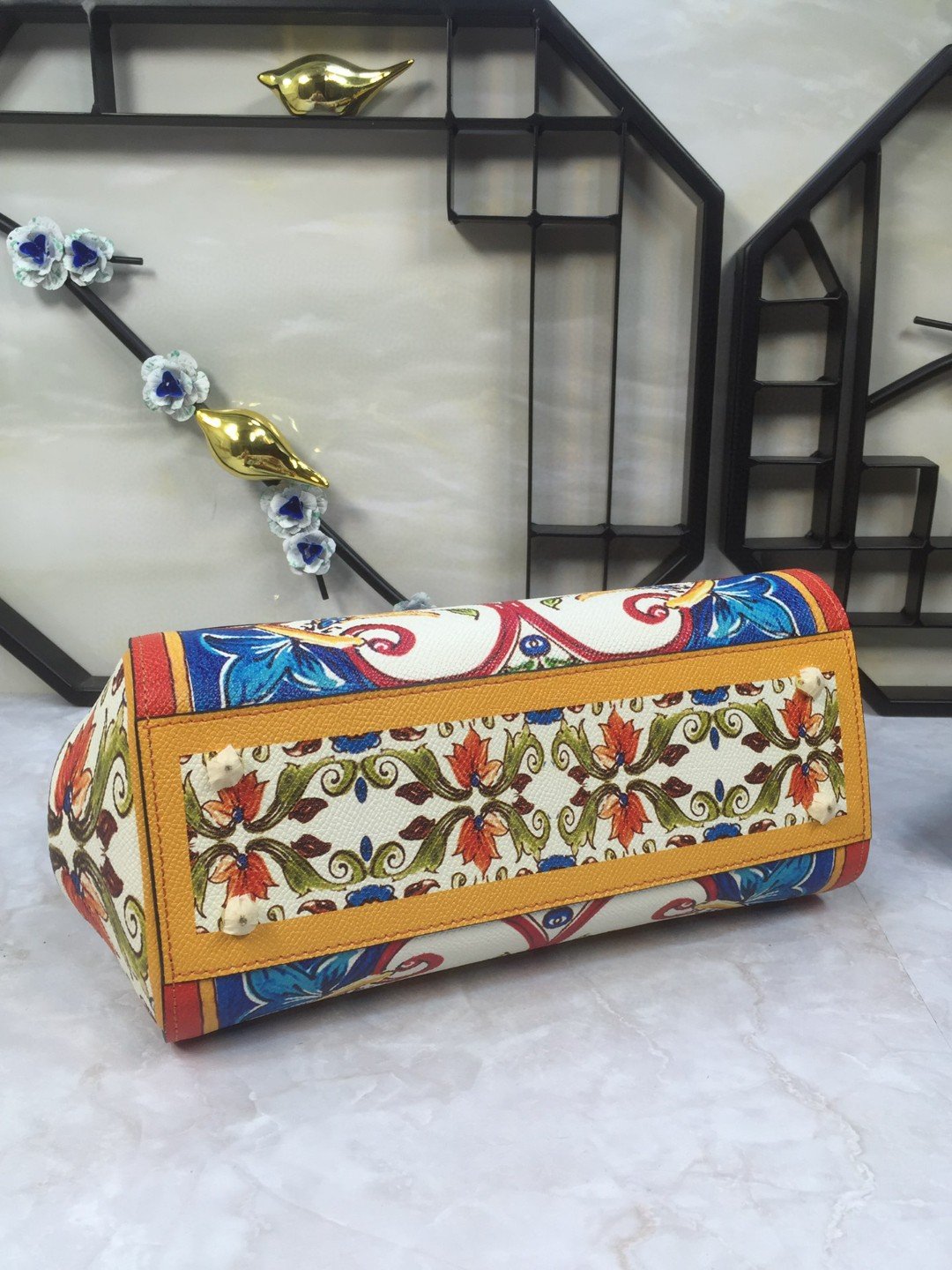 Top Quality 90s Sicily Bag With Logo Print Multicolor For Women 10.2in/26cm Top Quality